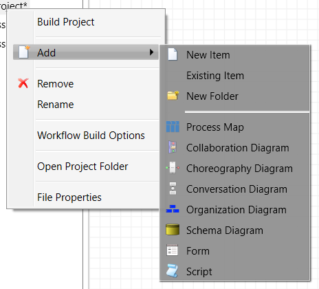 process explorer project add item